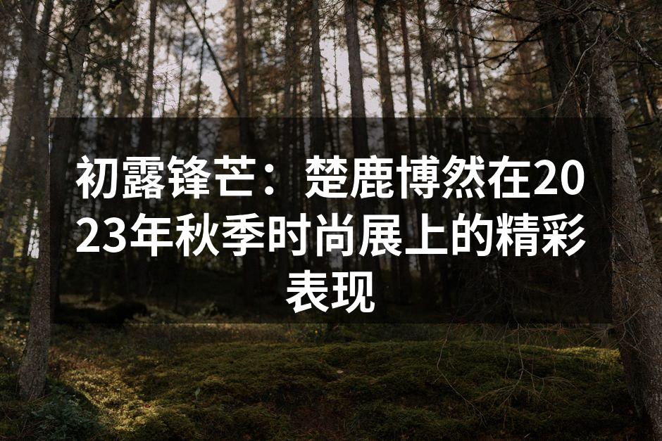 楚鹿博然展位吸引众多观众